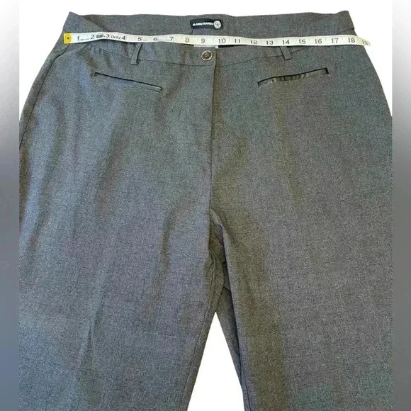 NWOT Claire France, Plus-Size Tailored Straight-Leg  Trousers, 16W, Gray 💫 - Picture 4 of 8